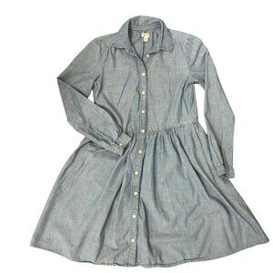 J Crew 00 Denim Dress Long Sleeve Dress
